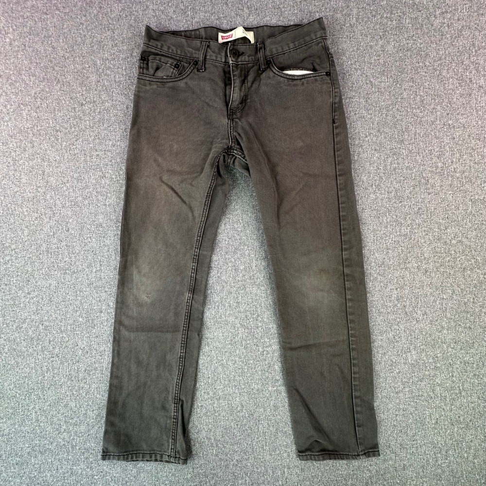 Levi's Pants Boys 18 Reg 511 Slim Gray 100% Cotton 29x29 5-Pocket